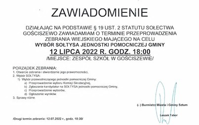 Zdjęcie do ZAWIADOMIENIE