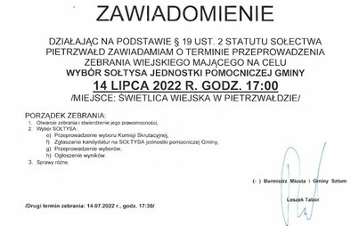 Zdjęcie do ZAWIADOMIENIE